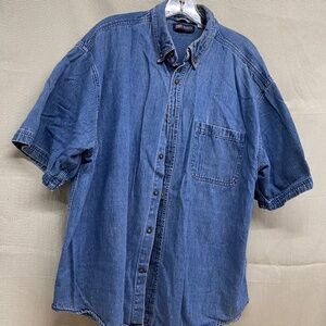 Men's XL short sleeve denim work shirt